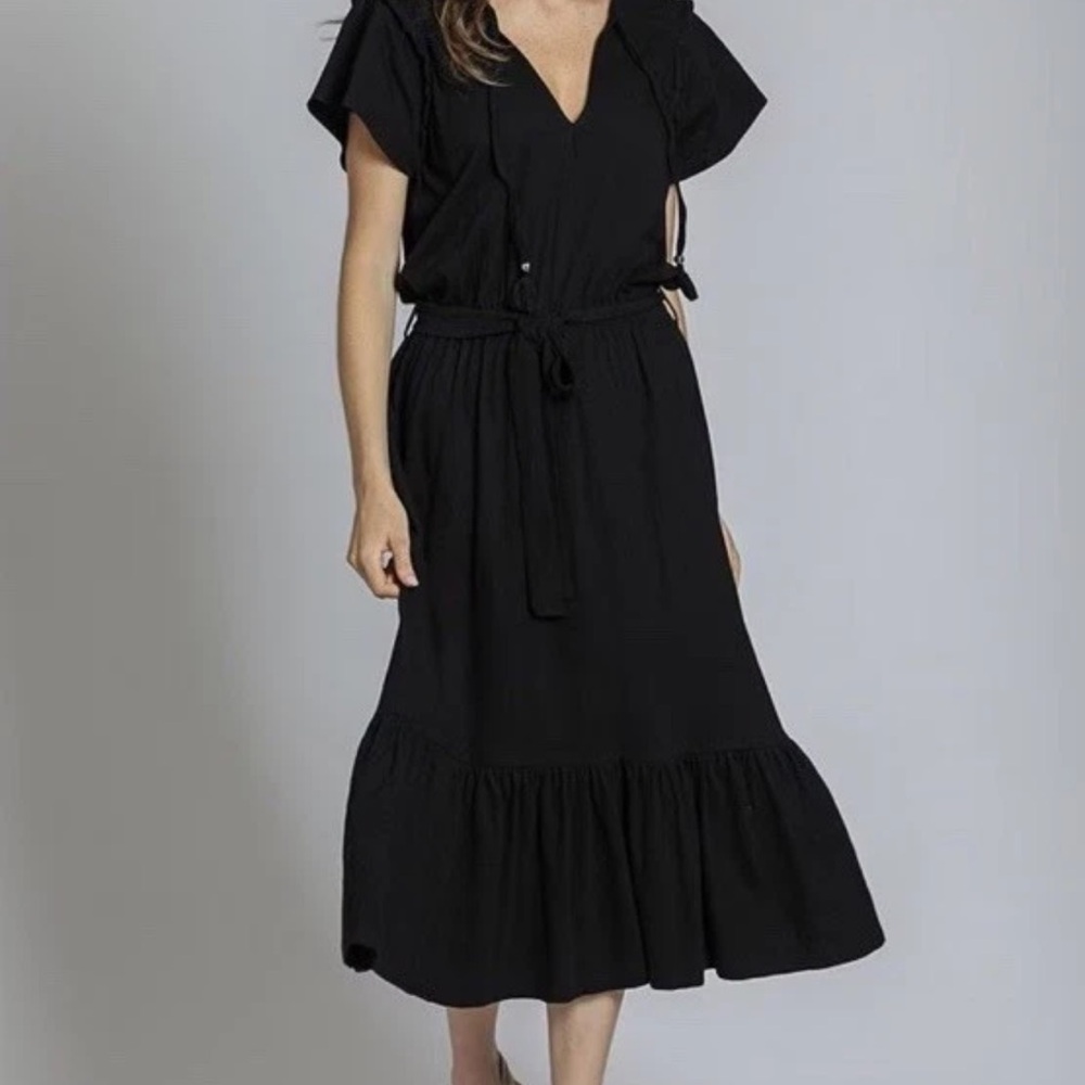 Elegant Black Midi Dress any nwt